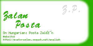 zalan posta business card